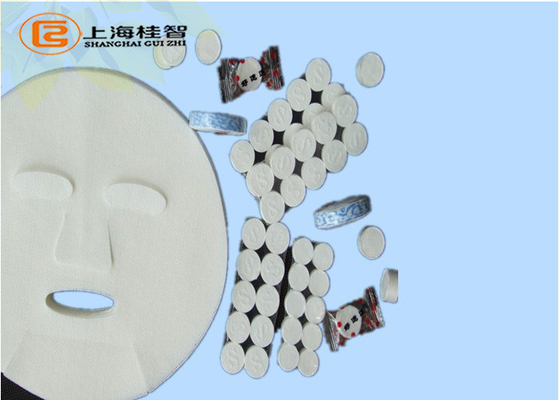 Hygienische Maske des komprimierten Papiers des Rayons 45GSM Gesichtsmasken-Blatt 100% im Weiß