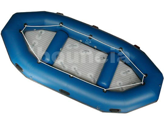 Blaues Fluss-Flößenboot mit aufblasbarem Boden-/Floss-aufblasbarem Boot