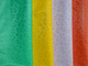 Grün/Gelb/purpurroter/orange PU-Leder-Stoff, PU-Haut 240gsm yk033