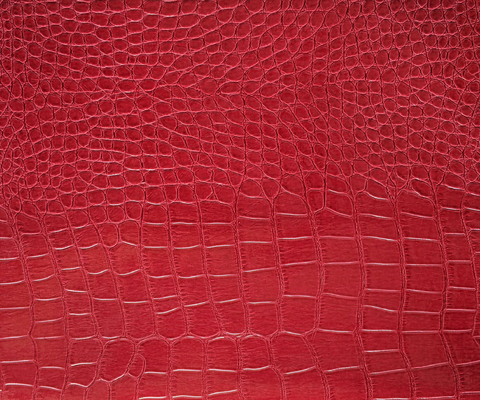 Glasig-glänzendes Krokodil-Korn Faux-Leder-Gewebe für Handtaschen mit heller Farbe