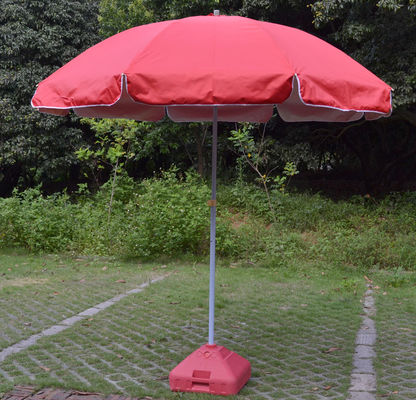 Stahlrahmen-windundurchlässiges Strandschirm-Rosa 420D Oxford mit Wasser-Basis
