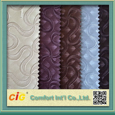 Klassische Farbe prägeartiges PVC-Automobil-Polsterungs-Leder-Gewebe 0,6 - 1.2mm stark