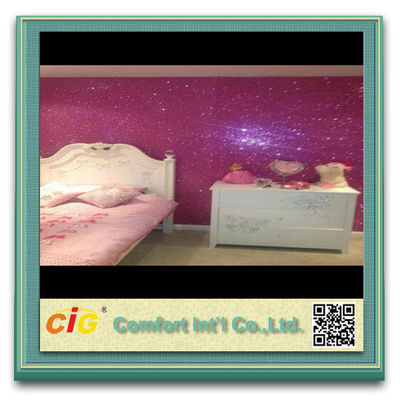 Weiches Funkeln-Tapete PU-Kunstleder-Ausgangswand-Dekorations-Gewebe-materielle multi Farbe
