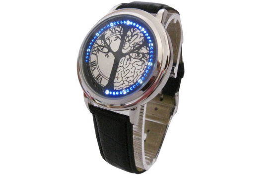Armbanduhr des Lederarmband-LED Digital Unisex für das Schwimmen, Wasser-beständiges