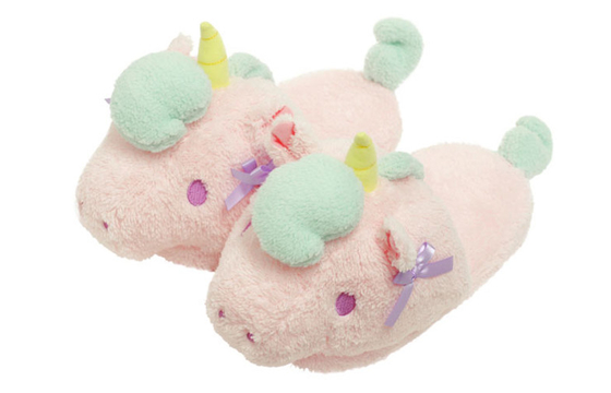 DAS Einhorn - weiche pantoffeln Winterausgangsplüschpantoffel für Mädchendamen