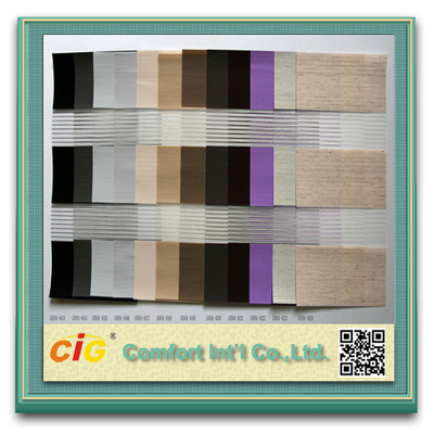 Zebra-Rollen-Vorhang-Stromausfall-moderner Vorhangstoff/Vorhang-Stoff mit Polyester und Acryl